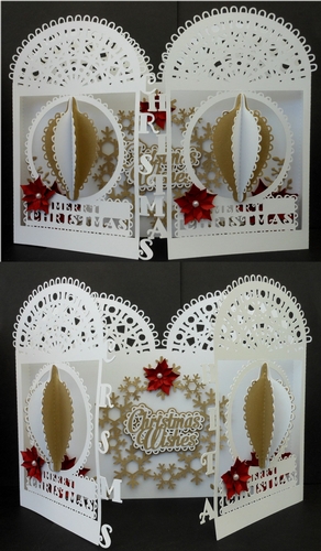 Bauble Snowglobe Door Card, All formats 