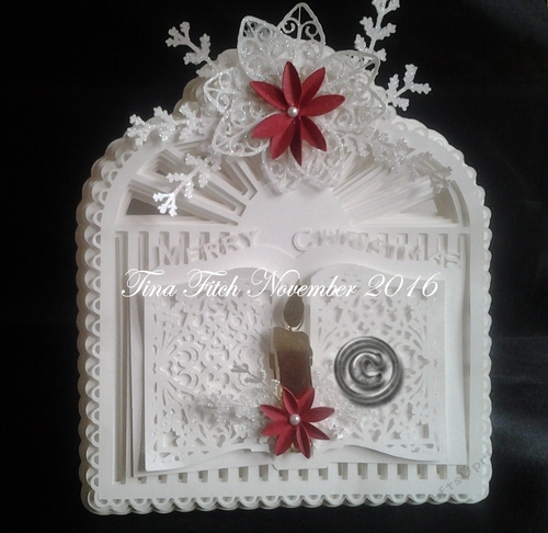 Christmas Candle Poinsettia Book Card, All formats