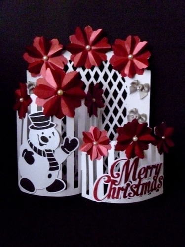 Christmas Poinsettia Wrap Card, All formats