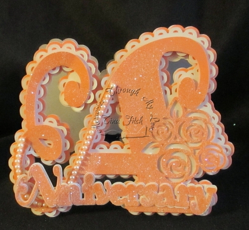 Floral Anniversary Layered Card  TF0172, All formats