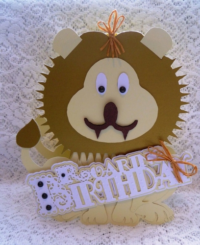 Scalloped Layered Roaring Birthday Topper