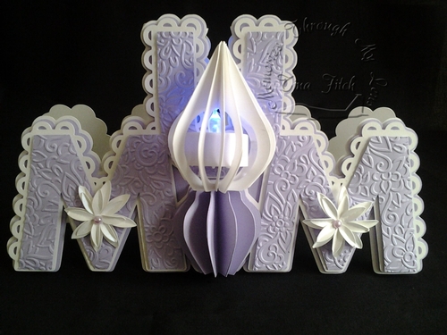 Tea-Light Mum Candle Card TF0186, All formats