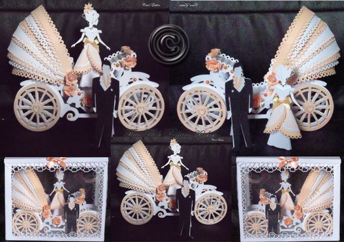 Bride & Groom 3D Wedding Carriage, All formats
