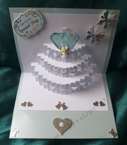 3 Tier Wedding Cake Pop Up Insert, All formats