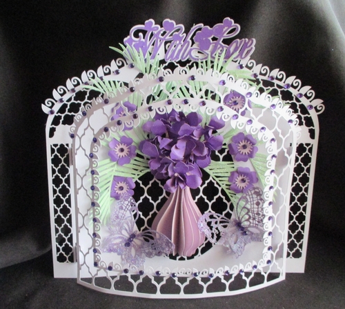 Iris Bowed Front Card, All formats