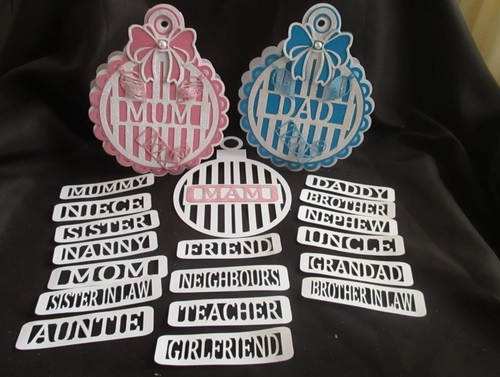Family Sentiment Bauble Card, all formats
