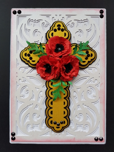 Poppy Cross Layered Card TF0215 All formats