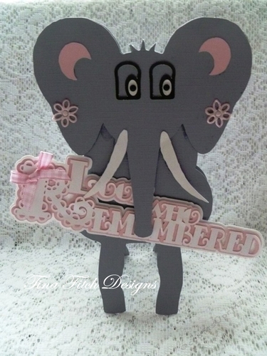 Scalloped Layered Elephant Card, All formats