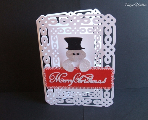 Merry Christmas Snowman Card. All formats