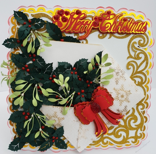 Christmas Holly Envelope card TF0217, All formats