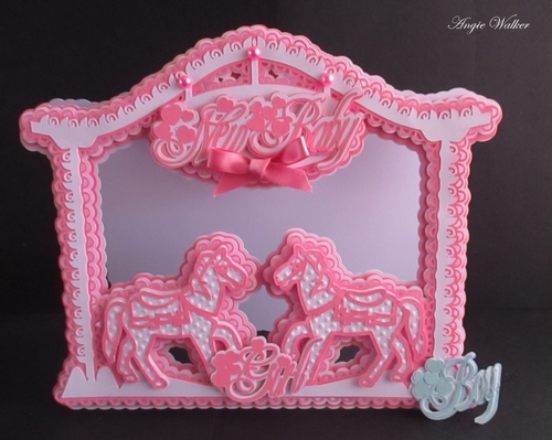 Double Horse Baby Card, All formats