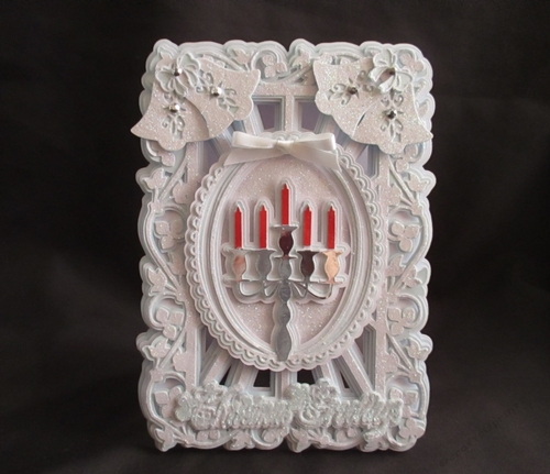 Christmas Candle Bell Card, All formats 