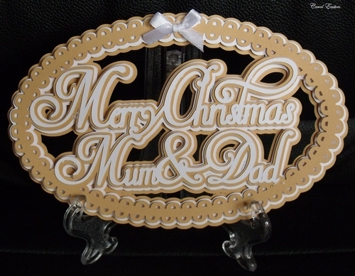 Merry Christmas Mum & Dad Topper All formats
