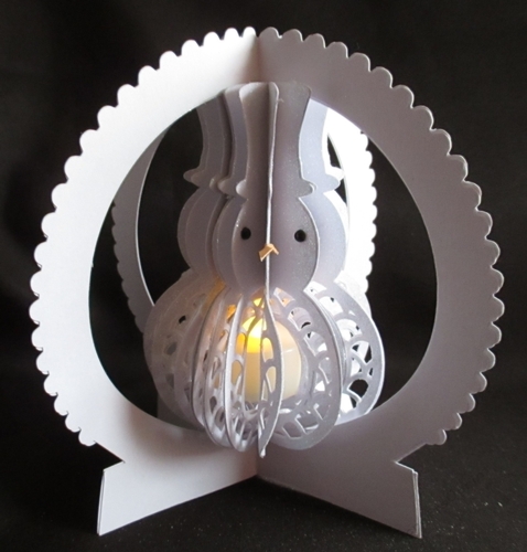 Tea-Light Snowman Globe & Box  TF0144, All formats