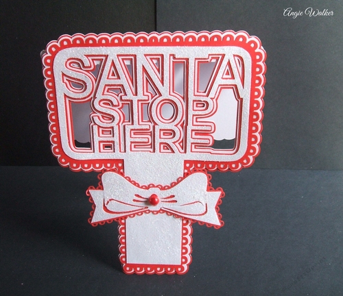 Santa Stop Here Sign Card, All formats