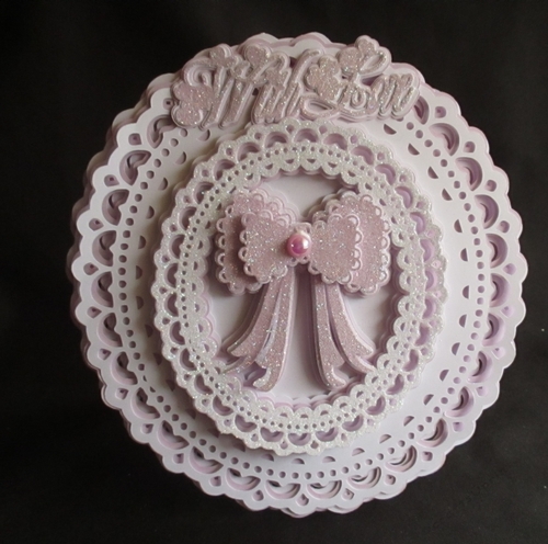 With Love Oval Bow Card. All formats