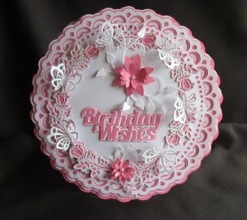 Birthday Oval Rose Card, All formats