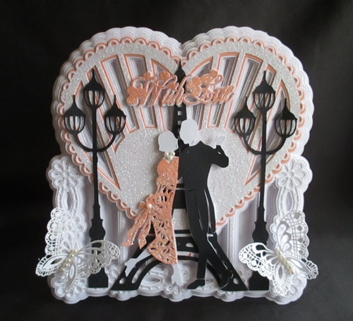 With Love French Burst Card. All formats