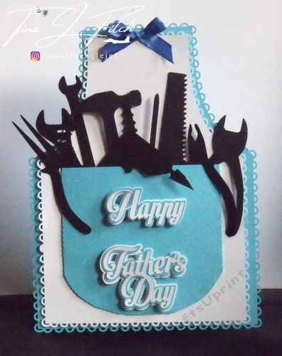 Fathers Day Tool Apron Card, All formats