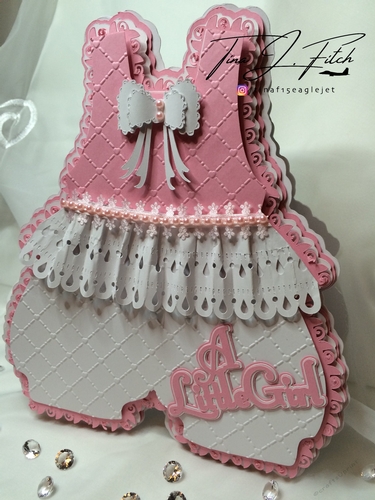 Frilly Girl Onesie Card, All formats