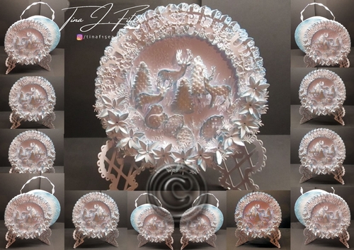 3D Christmas Round Card & Box, All formats