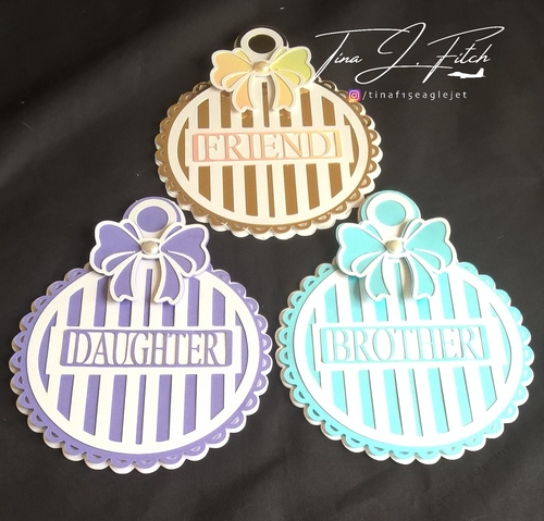 Family Christmas Bauble card TF0268, All formats