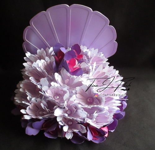 Floral Filled Clam Shell & Box TF0041, All file formats