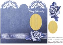 Blue Fancy Front Card