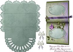 Open Book Rose Easel Card