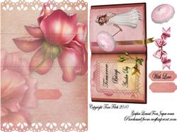 Pink Easel with Girl Open Book