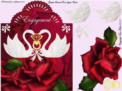 Fancy Red Engagement Card
