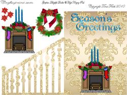 Christmas Stairs Golden Glow