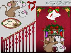 Mouse Christmas Stair Case Card