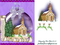 Lilac Bauble Card Front