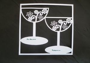 Decorative Floral Glass Frame Topper