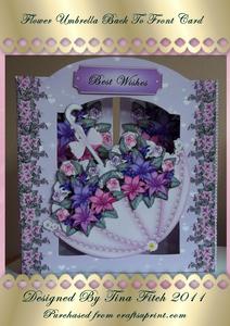 Flower Umbrella Back to Front Card Kit
