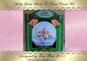 Mistletoe Globe Pyramage Back to Front Card Kit