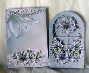 3D Lily Flower Window Box Card & Box