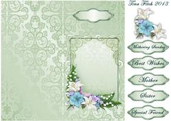3D Green Hues Card