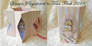 New Baby Girl Carousel Box Card