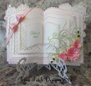 3D Rose Layered Open Book & Stand