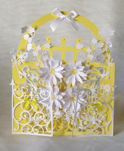 Clematis Trellis Card - craftrobo/cameo