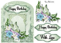 Green Layered Card Topper