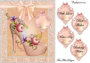 Peach Floral Shoe Mini Kit