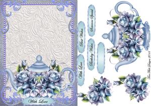 Floral Teapot Card Kit