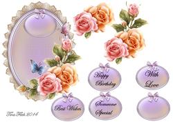 Lacy Oval Rose Topper