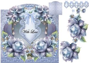 Blue Rose Card Mini Kit