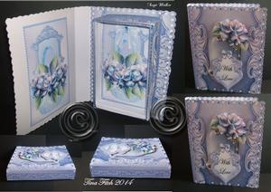 Blue Rose Folded Faux Book Mini Kit