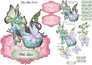 Over the Fold Butterfly Shoe Card Mini Kit