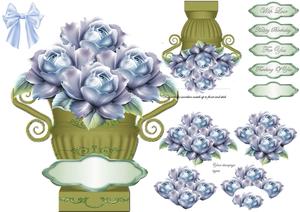 Garden Urn Layered Card Mini Kit